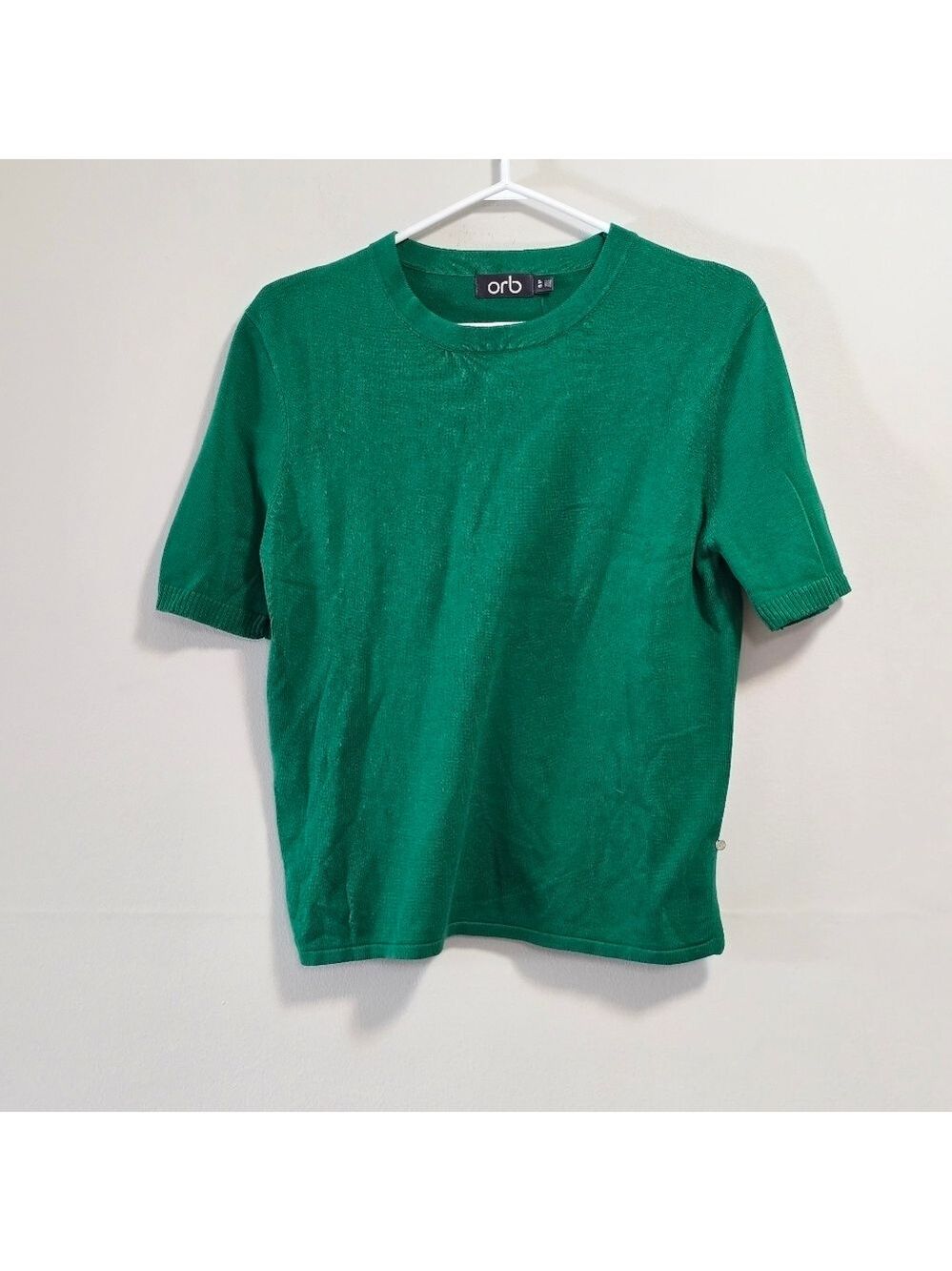 Orb Crew Neck Green Short Sleeve Top